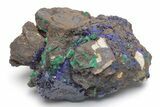 Sparkling Azurite and Malachite Crystal Association - China #217658-1